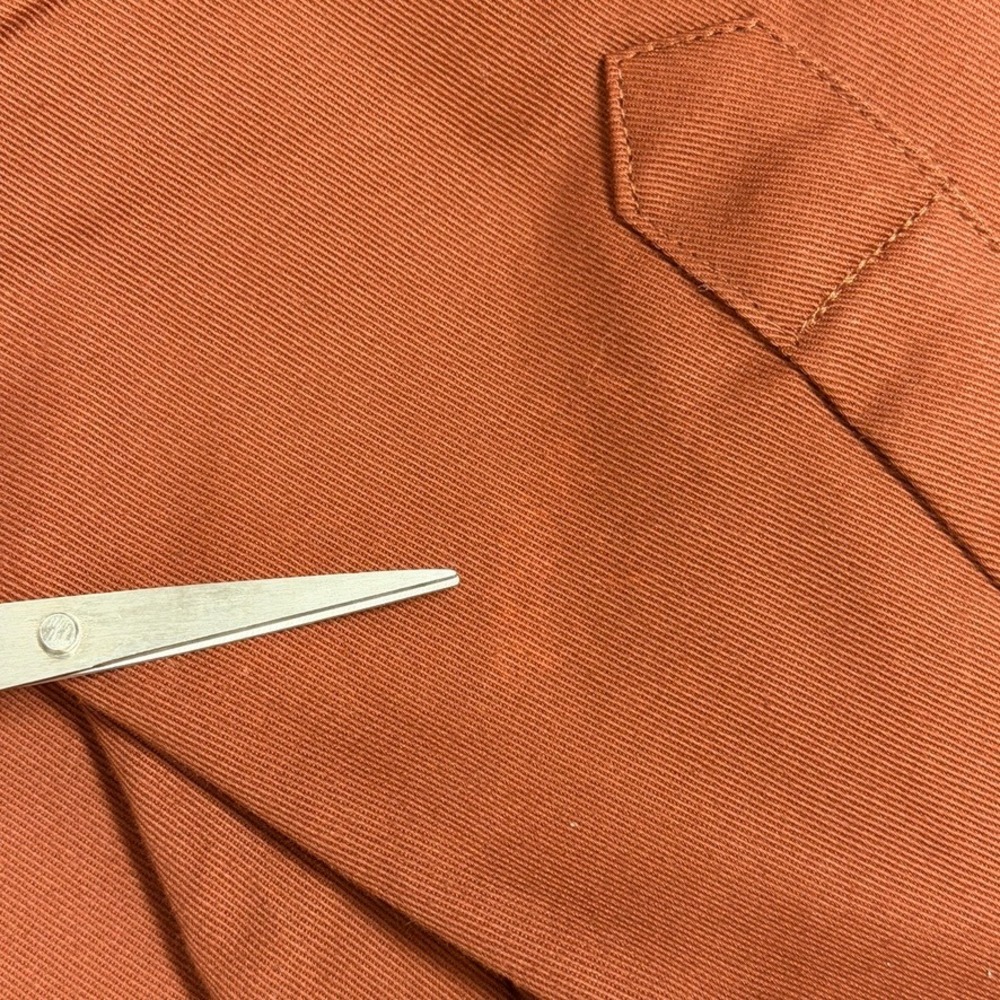 Wrangler Mens 3X Big Western Snap Western Shirt Rust Orange Cotton Twill MS1037E - Picture 16 of 16